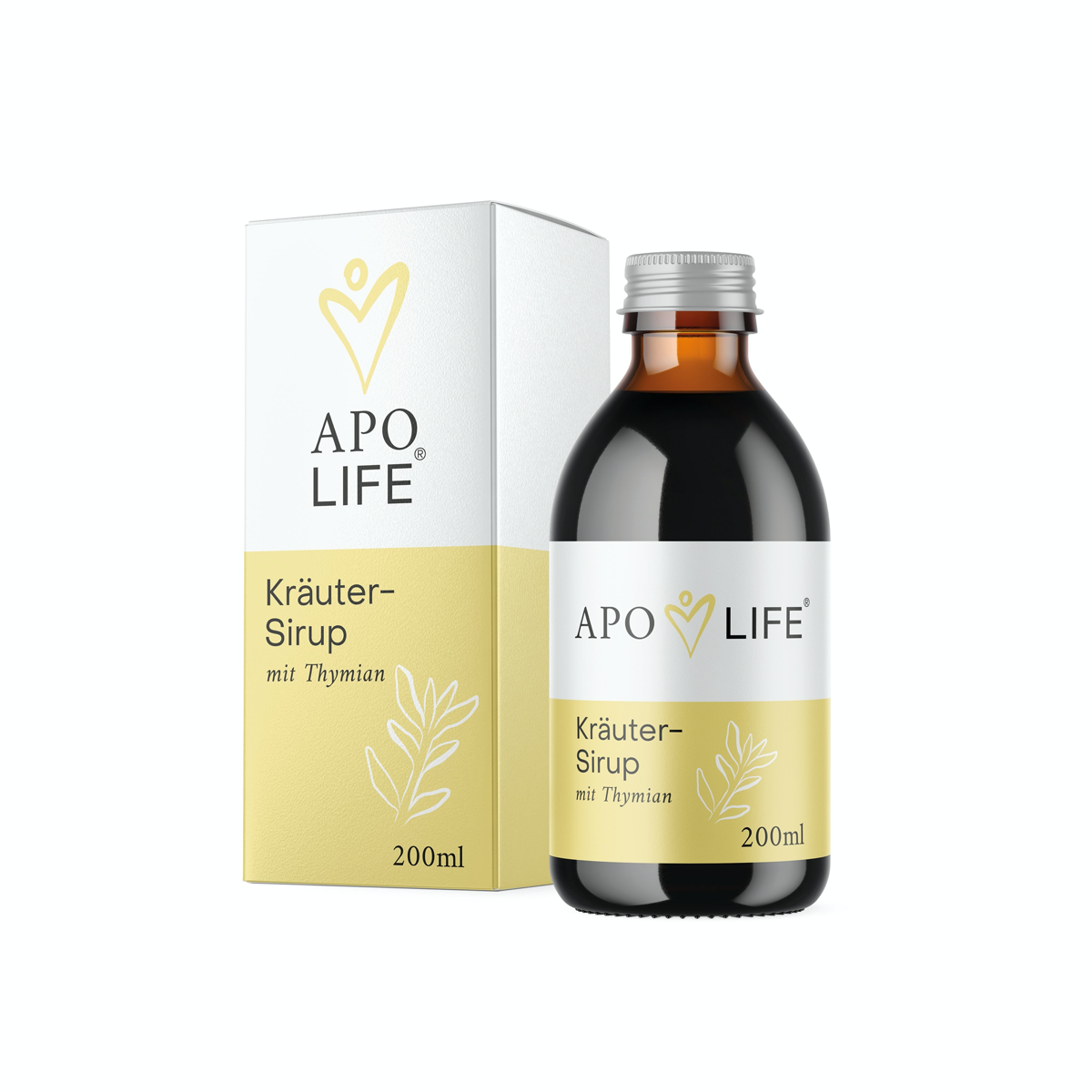 Apolife Kräutersirup mit Thymian - 200 Milliliter