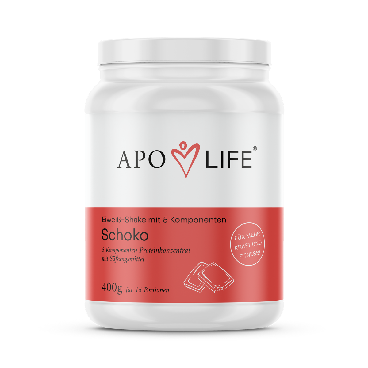 Apolife Pulver Fitness-Shake Schoko  - 400 Gramm