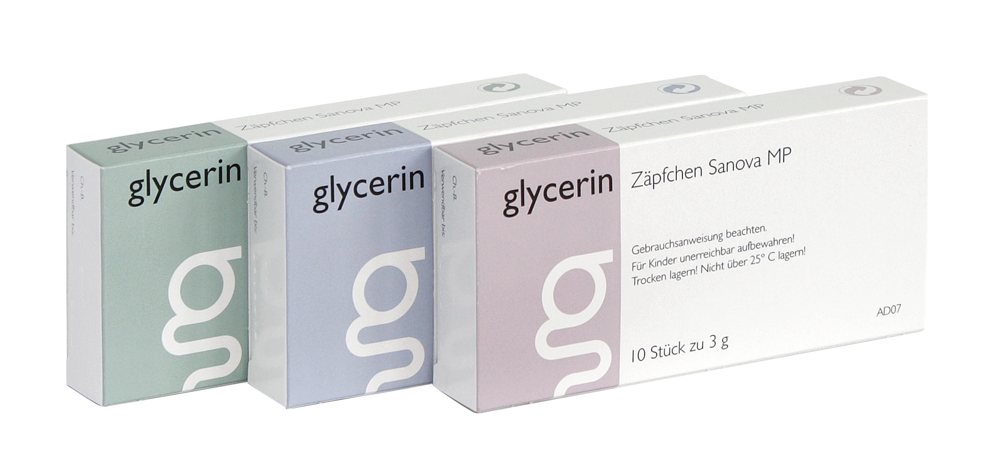 Glycerin Zäpfchen "Sanova" MP 1g - 10 Stück