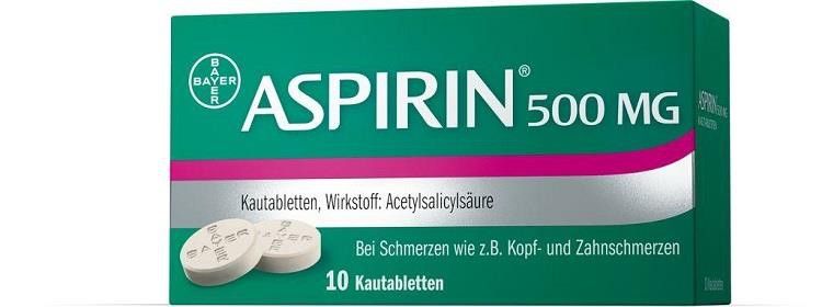 Aspirin® 500 mg Kautabletten - 10 Stück