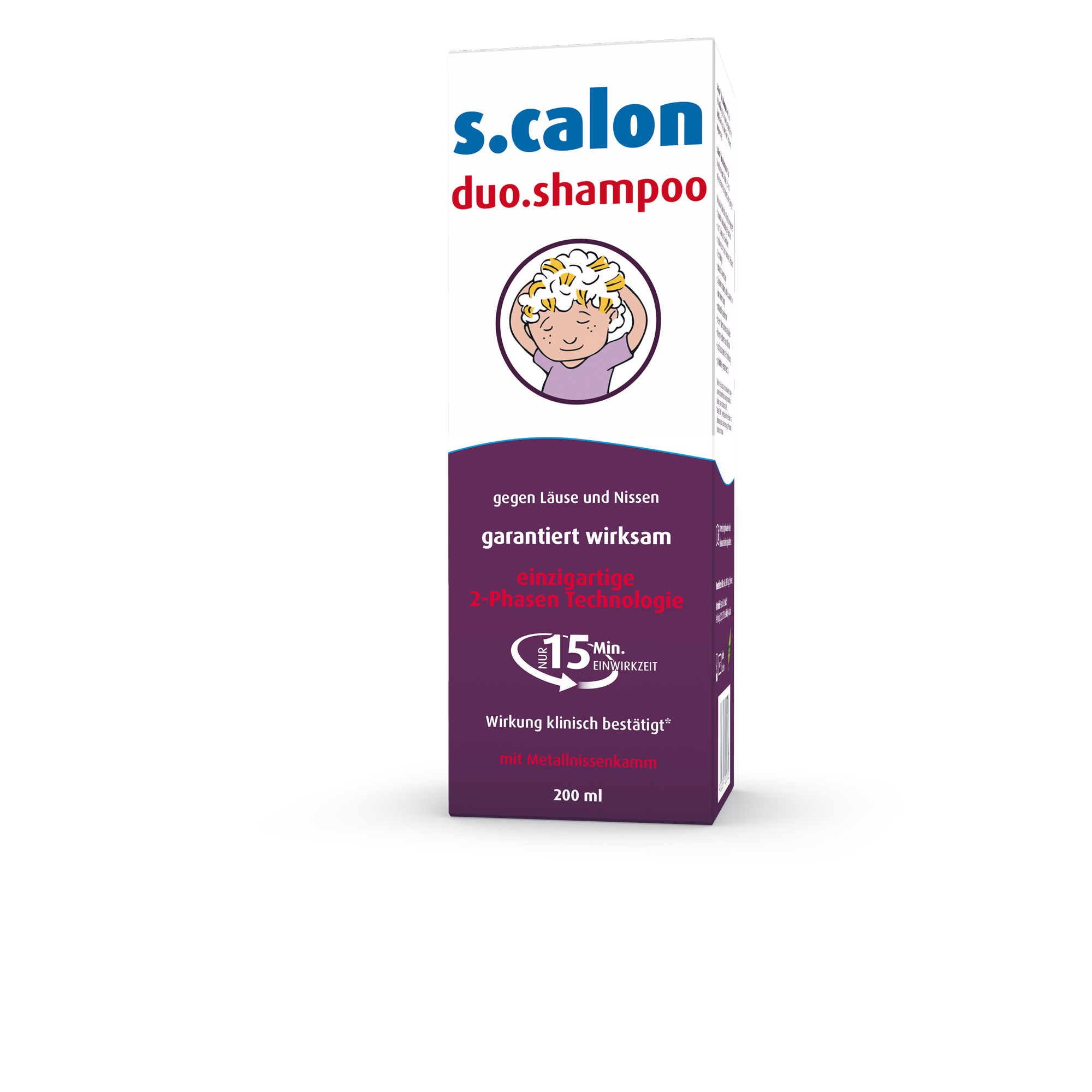 s.calon DUO Shampoo mit Nissenkamm - 200 Milliliter