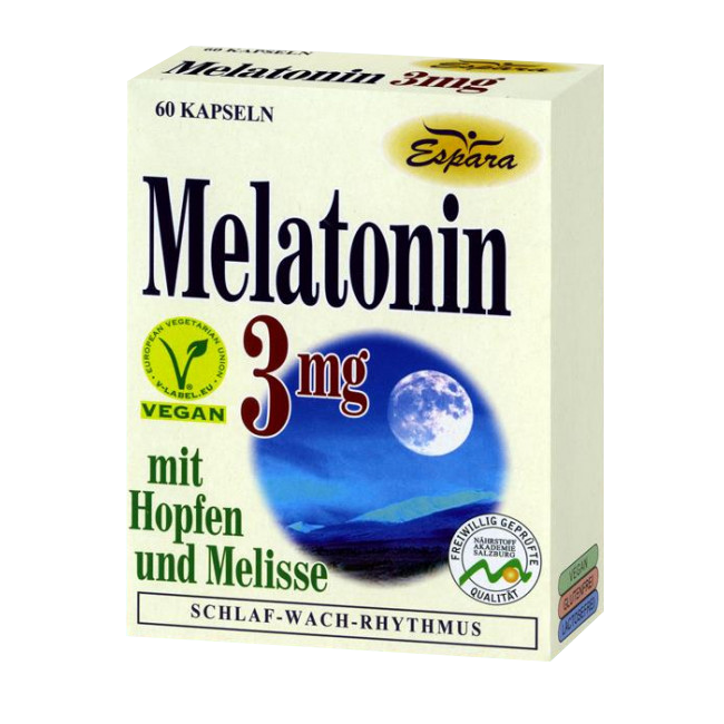 Espara Melatonin 3mg Kapseln - 60 Stück