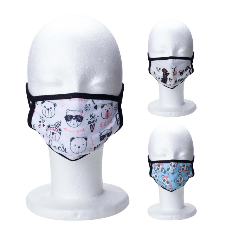 ATEMSCHUTZMASKE KIND WASCHBAR BEDRUCKT - 1 Stück