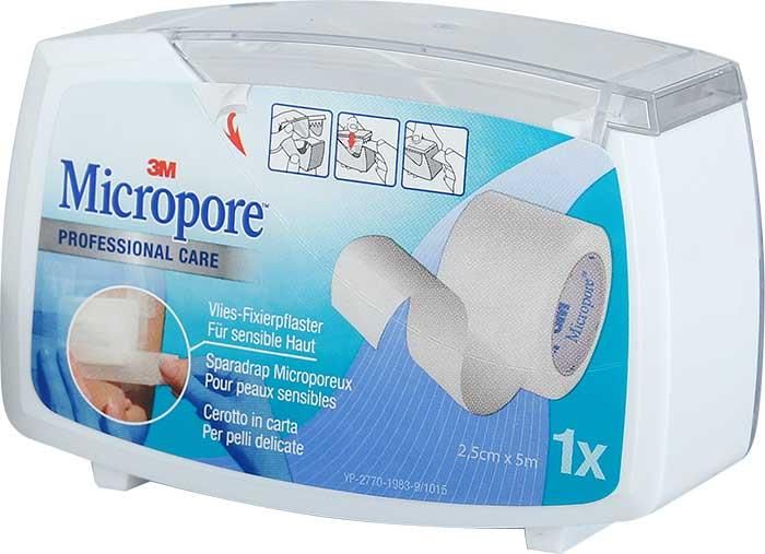 3M Micropore Dispenser 25 mm x 5 m - 1 Stück