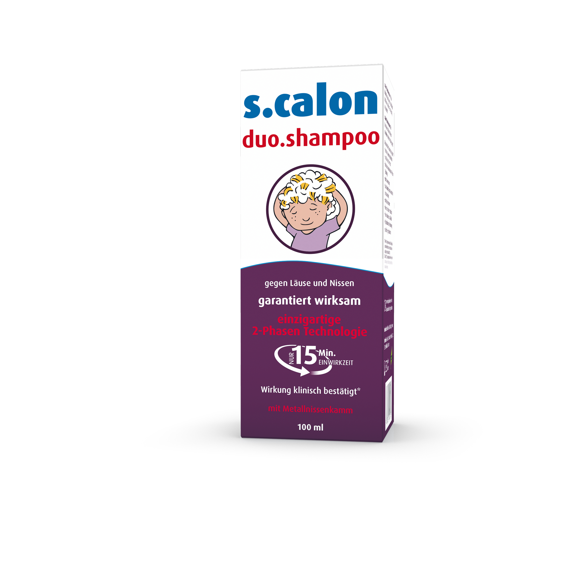 s.calon DUO Shampoo mit Nissenkamm - 100 Milliliter