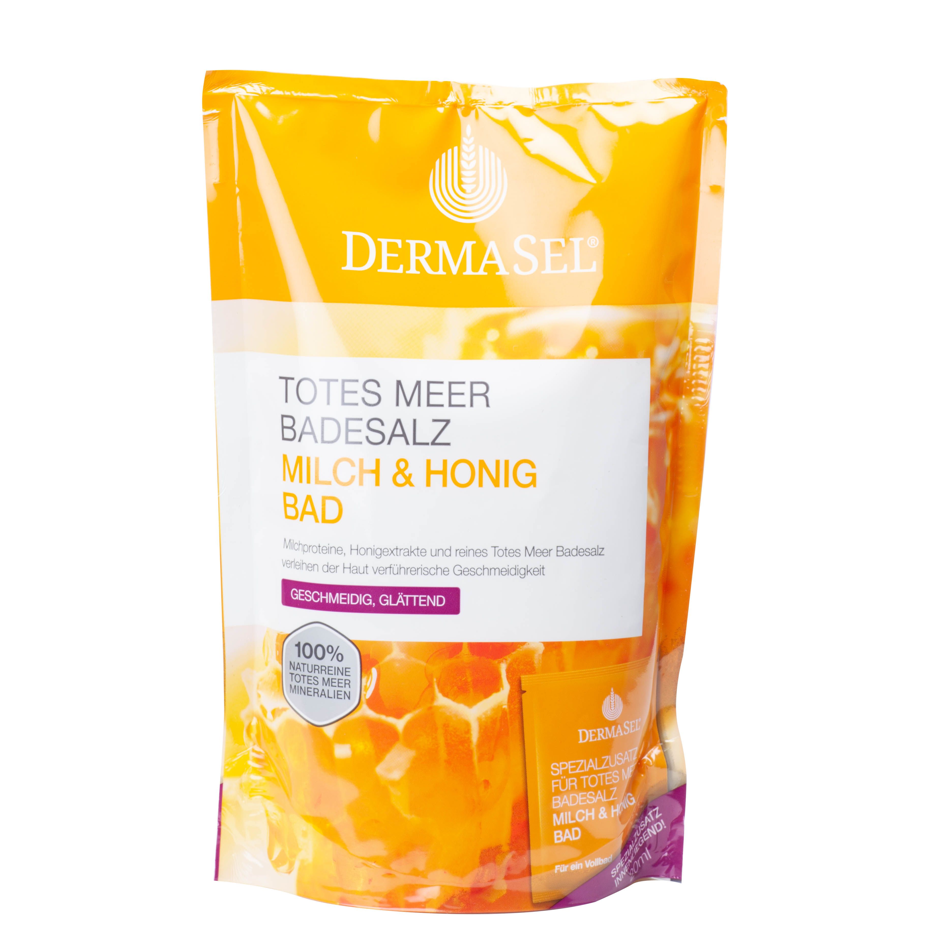 Fette Dermasel Badesalz Milch+Honig - 400 Gramm