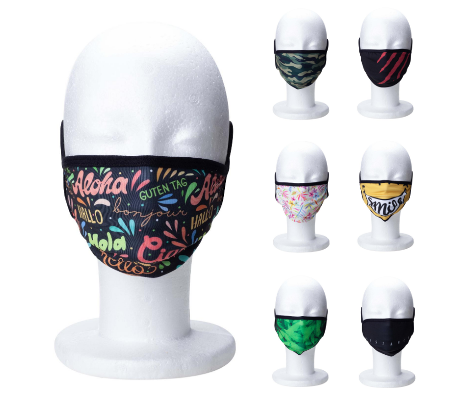 ATEMSCHUTZMASKE ERW WASCHBAR BEDRUCKT - 1 Stück