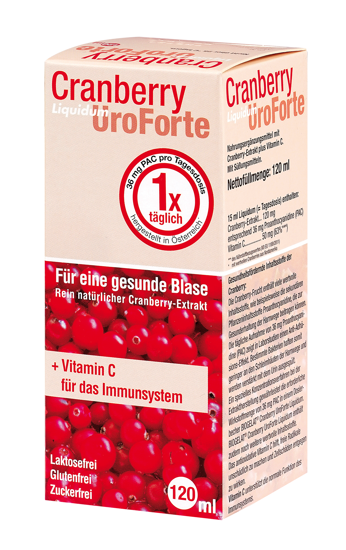 BIOGELAT CRANBERRY UroForte-Liquidum - 120 Milliliter
