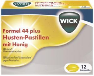 WICK Formel 44 Husten-Pastillen mit Honig - 12 Stück