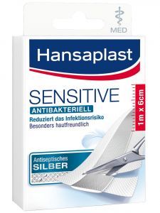 Hansaplast Sensitive MED antibakteriell 1m x 6cm - 1 Stück