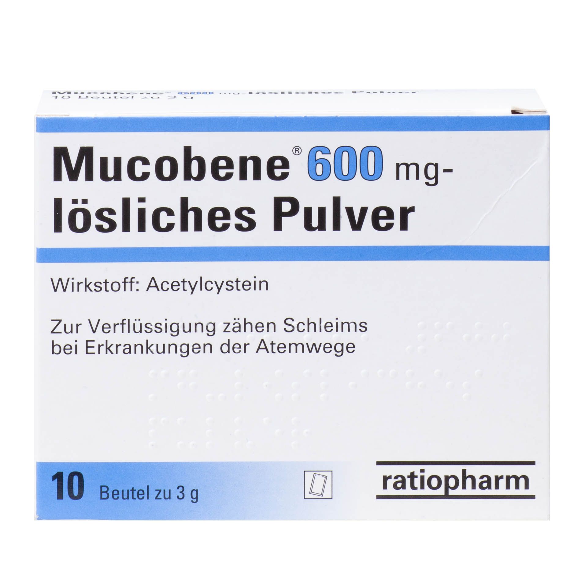 Mucobene® 600 mg lösliches Pulver - 10 Stück