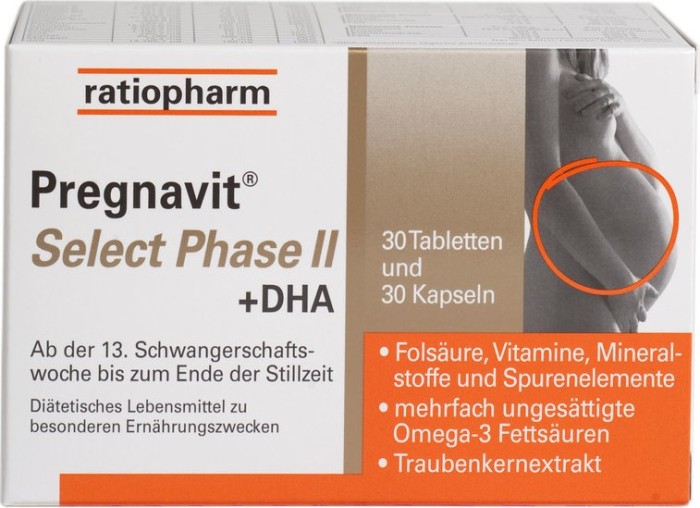 PREGNAVIT SEL.PH II PLUS DHA - 60 Stück