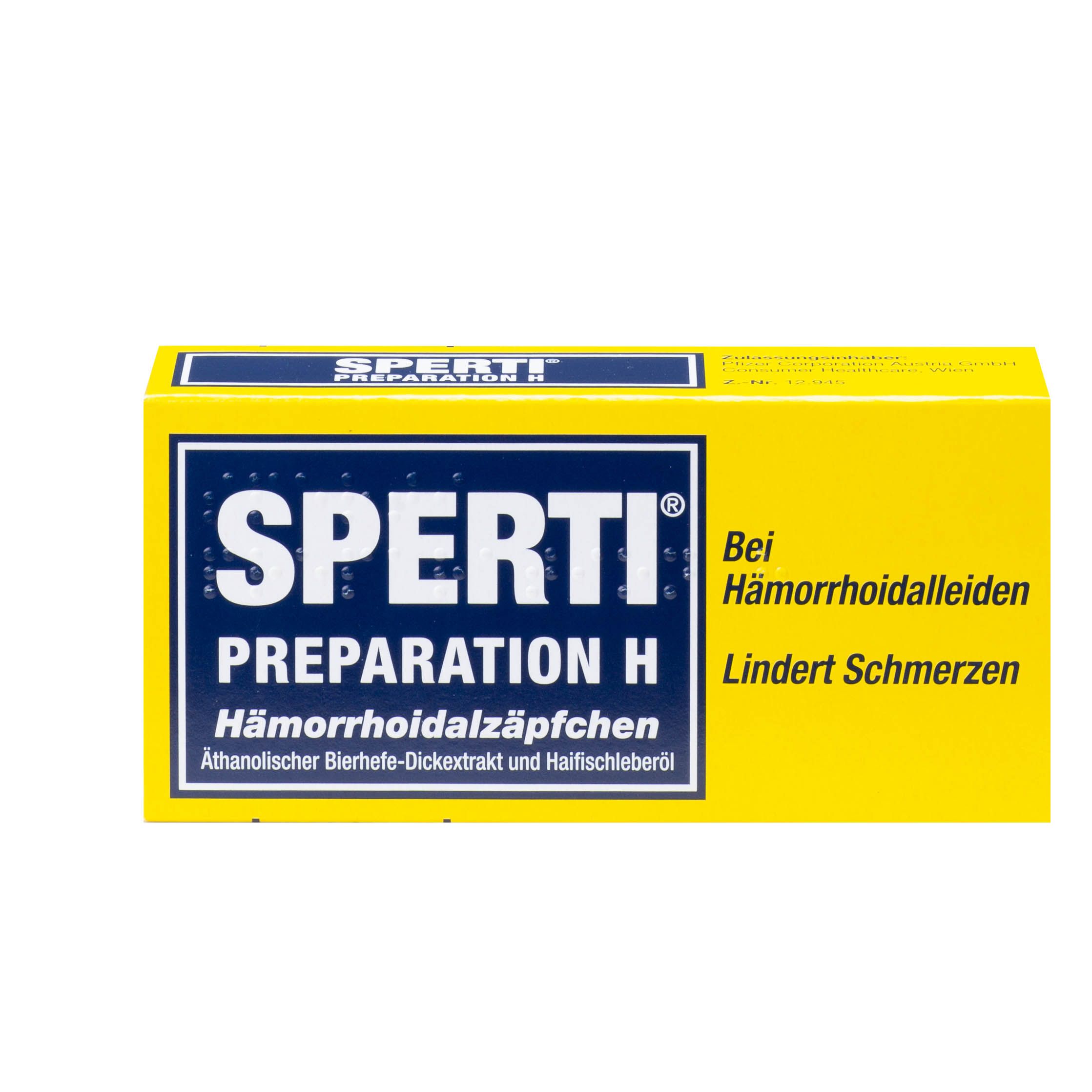 Sperti Preparation H Zäpfchen - 12 Stück