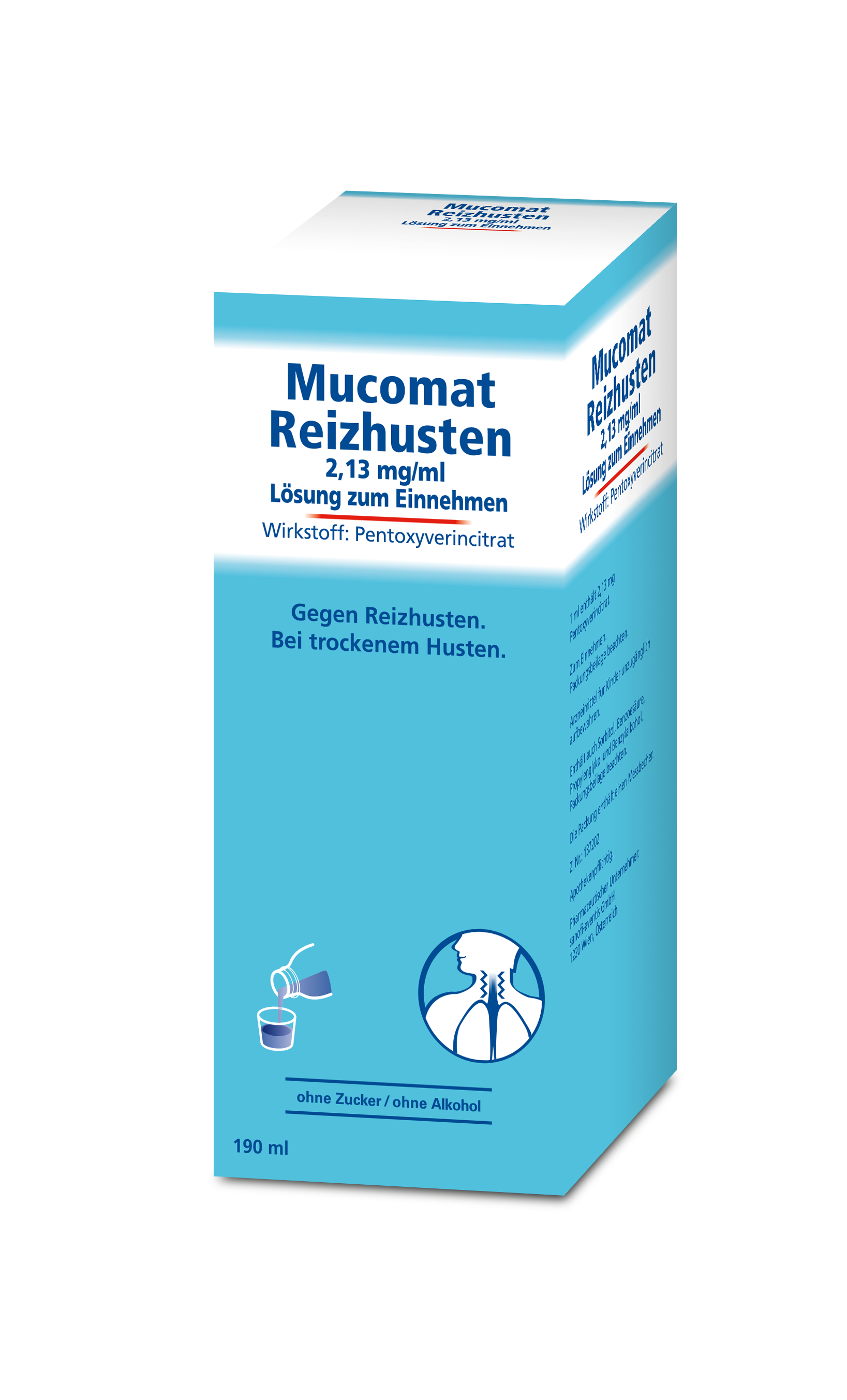 MUCOMAT 2,13 mg/ml Lösung zum Einnehmen 190ml - 190 Milliliter