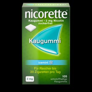 nicorette® Kaugummi icemint mit 2 mg Nikotin - 105 Stück