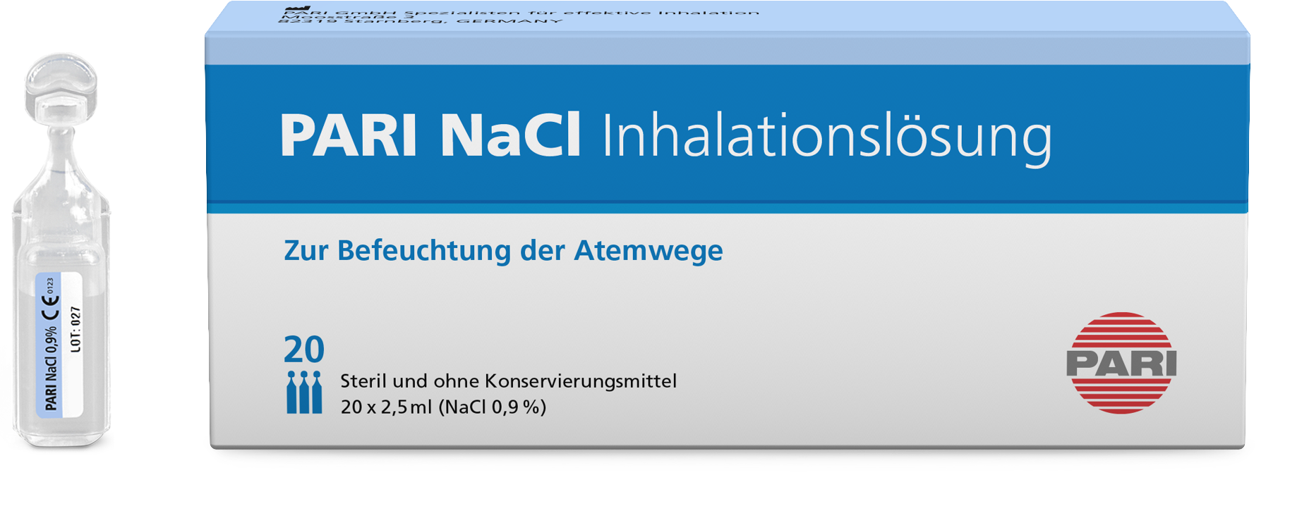 PARI NaCl 0,9% Inhalationslösung - 50 Milliliter